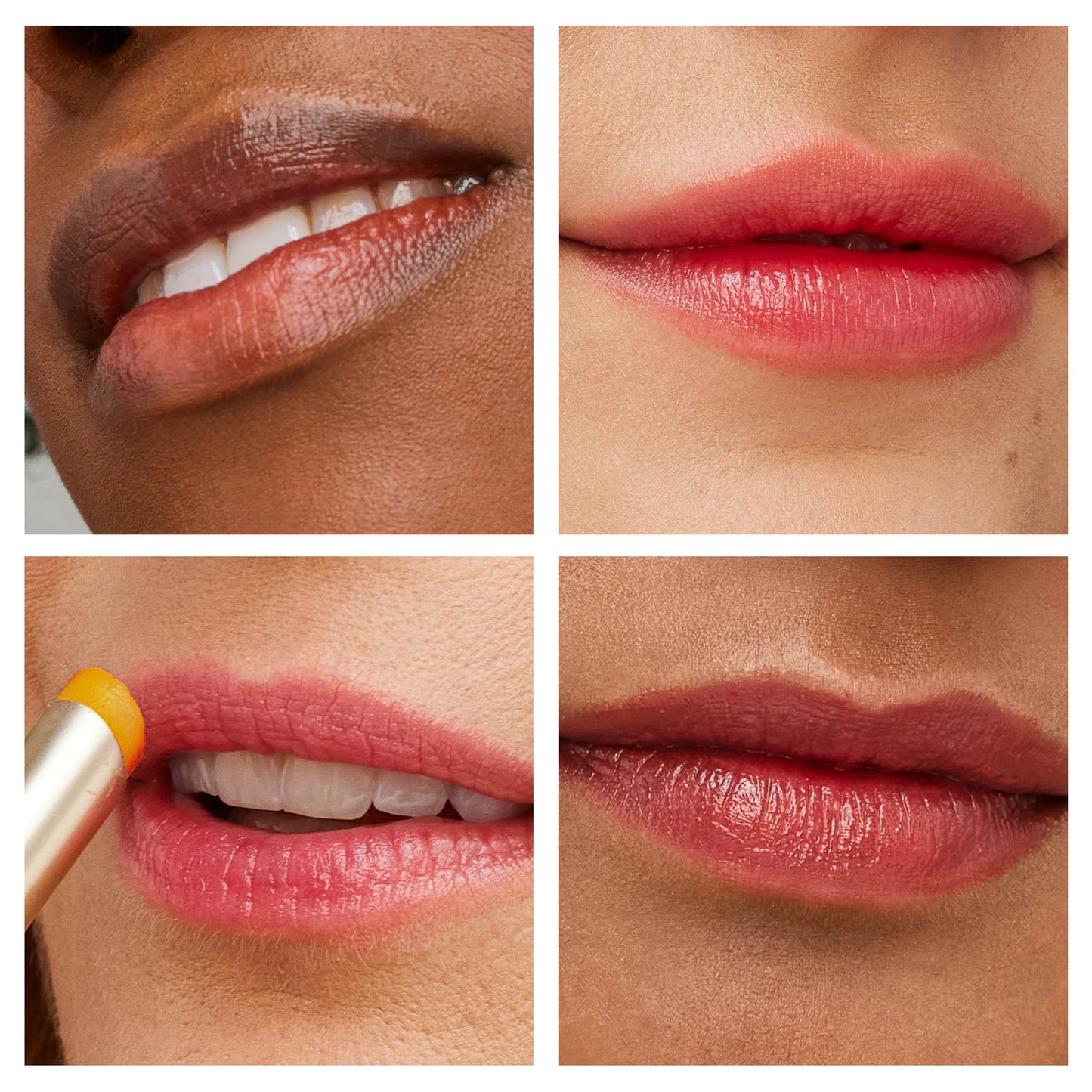 Forever Peach - Lip Stain on 4 Models 