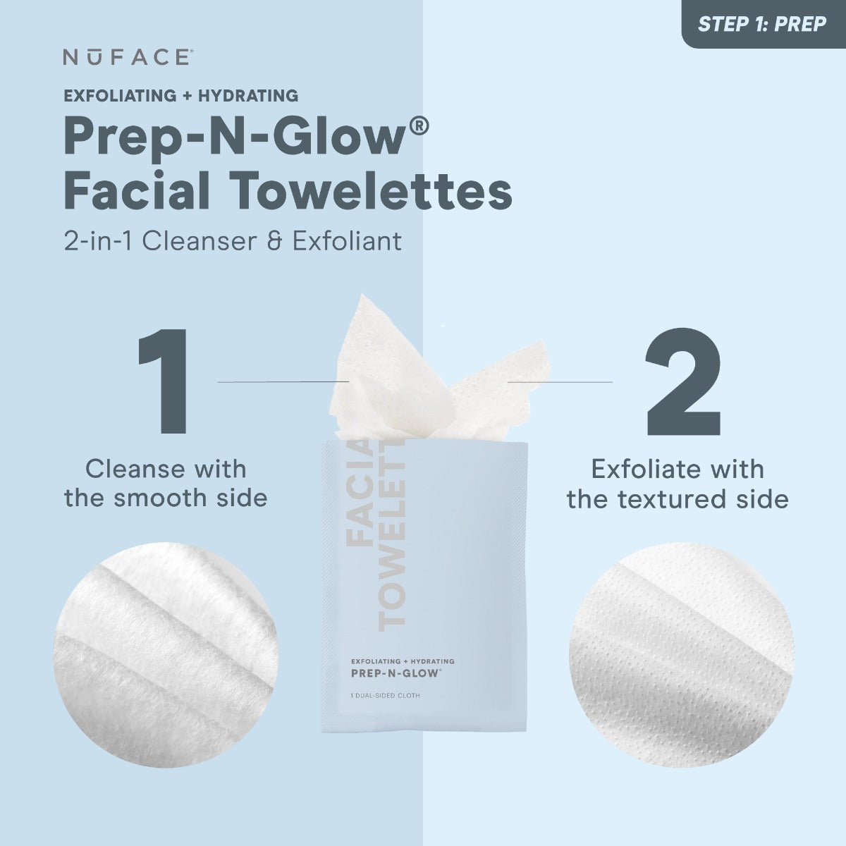 NuFACE Prep-N-Glow® Facial Wipes
